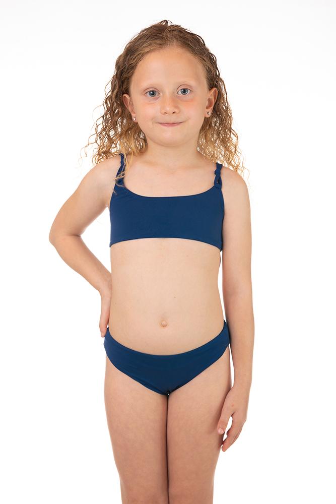 BIKINI BAMBINA BLU NAVY LUCILLA TRITONE BE BEACH